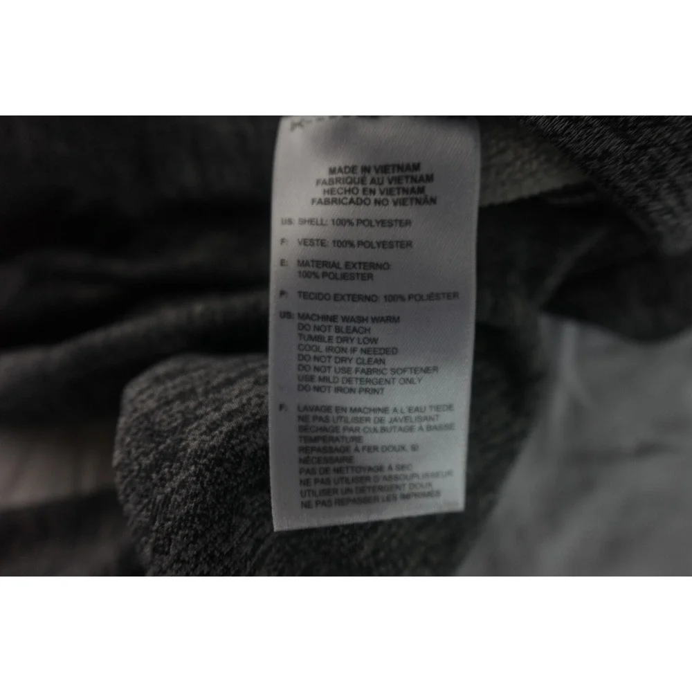 ADIDAS Gray Black Marled Print Climawarm Long Sleeve‎ Sweater Top M Pullover